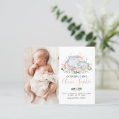 Cartes de Faire-part de naissance photo Elephant (Debout devant)