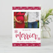 Cartes de Faire-part de Noël de grossesse en photo (Debout devant)