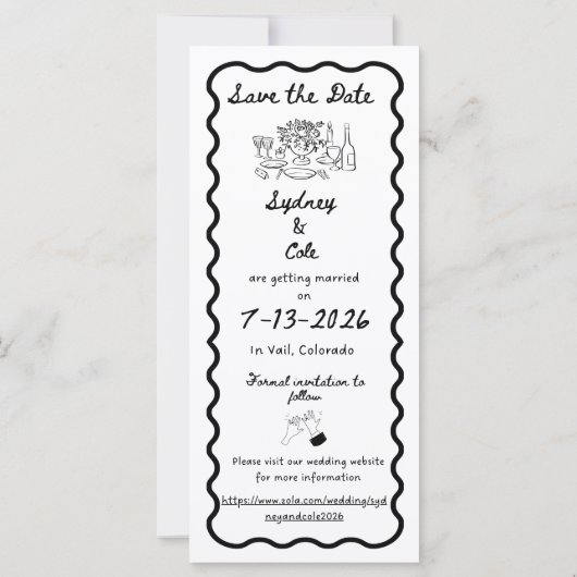 Cartes de faire-part de photomaton vintage (Dos)