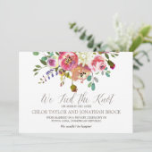 Cartes de Faire-part d'Elopement Bouquet Aquarelle (Debout devant)