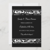 Cartes de Faire-part Elopement Photo Floral Noir (Dos)