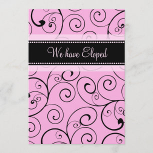 Cartes de Faire-part Elopement pour persiennes ros