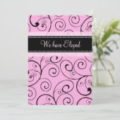 Cartes de Faire-part Elopement pour persiennes ros (Debout devant)