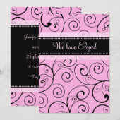 Cartes de Faire-part Elopement pour persiennes ros (Devant / Derrière)