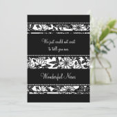Cartes de Faire-part en Elopement Floral Blanc Noi (Debout devant)