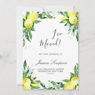 Cartes de Faire-part mobiles en fleurs de citrons