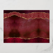 Cartes de Faire-part photo Mariage Agate élégant (Verso)