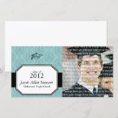 Cartes de Faire-part photo pour les diplômes scola (Devant / Derrière)