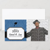 Cartes de Faire-part photo pour les diplômes scola (Devant / Derrière)