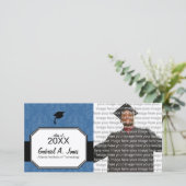 Cartes de Faire-part photo pour les diplômes scola (Debout devant)
