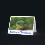 Cartes de faune de vacances de Bonnes Fêtes<br><div class="desc">Les cartes de voeux de vacances de Bonnes Fêtes avec un gecko vert mignon cardent,  photographié en Hawaï.  L'affranchissement assorti est disponible.</div>