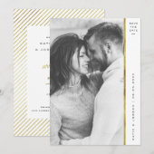 Cartes de Faux Or à Feuille pour Photo de Mariage (Devant / Derrière)