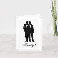 Cartes de félicitations avec silhouettes de deux m