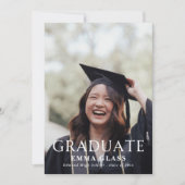 Cartes de Félicitations de Diplômé Modernes avec P (Devant)