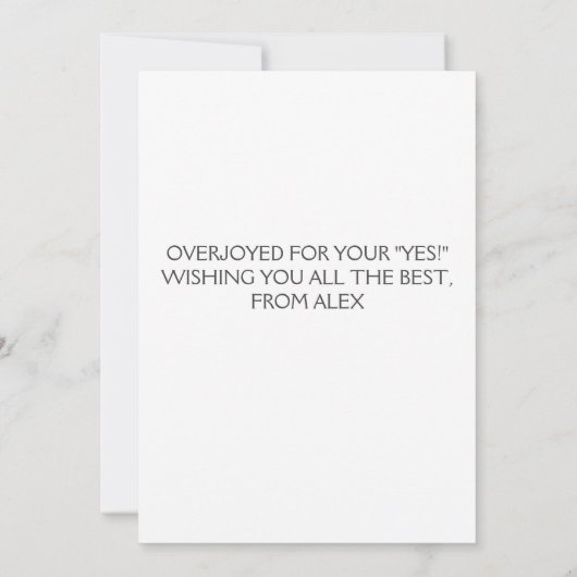 Cartes de félicitations fiançailles (Dos)