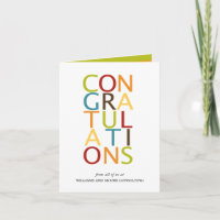 Cartes de félicitations Grandes Lettres