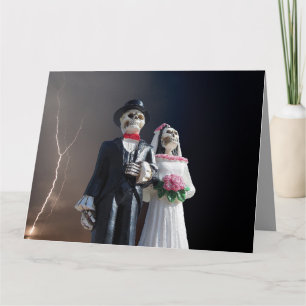 CARTES DE FÉLICITATIONS MARIAGES DE SKELETONS GOTH