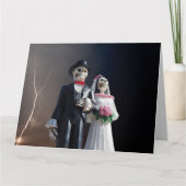 CARTES DE FÉLICITATIONS MARIAGES GOTHC SKELETONS (Devant)