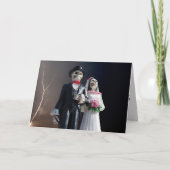CARTES DE FÉLICITATIONS MARIAGES GOTHC SKELETONS (Devant)