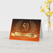 Cartes de félicitations pour 50 ans de mariage (Fleur jaune)