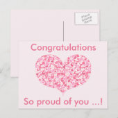 Cartes de Félicitations pour la Remise de Diplômes (Devant / Derrière)