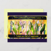 Cartes de félicitations Tulip Square (Devant / Derrière)