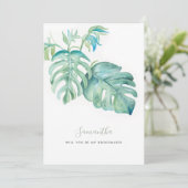 Cartes de femme de chambre d'aquarelle Tropical Gr (Debout devant)