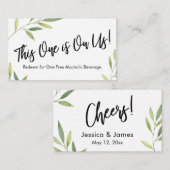 Cartes de fermeture de billetterie pour boissons v (Devant / Derrière)