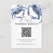 Cartes de fermeture Mariage de crabe d'aquarelle (Devant)