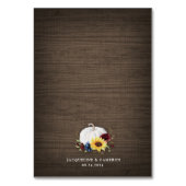 Cartes de fermeture Mariage de tournesol Citrouill (Dos)