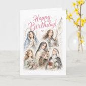 Cartes de Fête Catholiques pour Princesses Céleste (Fleur jaune)