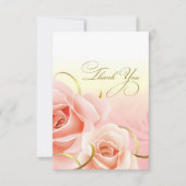 Cartes de fête d'anniversaire de Merci rose Roses (Devant)