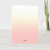 Cartes de fête d'anniversaire de Peach Rose rose (Dos)