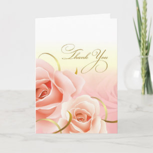Cartes de fête d'anniversaire de Peach Rose rose