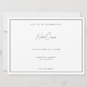 Cartes de fête de bachelor élégantes et modernes b (Dos)