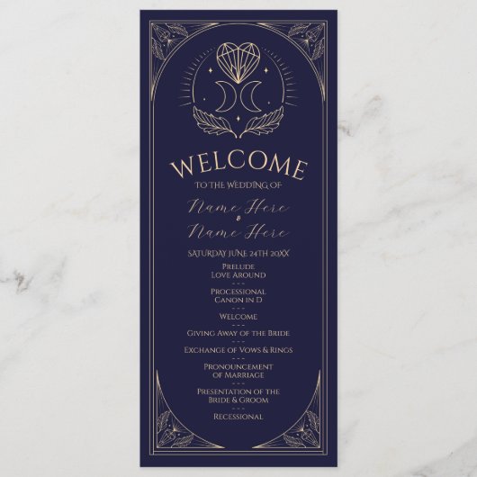 Cartes de fête de mariage de cérémonie Tarot Progr (Devant)