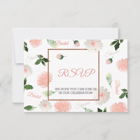 Cartes de Fête des mariées RSVP (Devant)