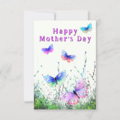 Cartes de fête des mères Papillons Peints (Devant)