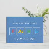 Cartes de fête des pères Cool Coloré (Debout devant)