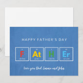 Cartes de fête des pères Cool Coloré (Devant / Derrière)