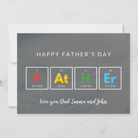 Cartes de fête des pères Cool Coloré (Devant)