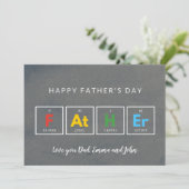 Cartes de fête des pères Cool Coloré (Debout devant)