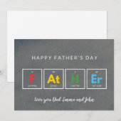 Cartes de fête des pères Cool Coloré (Devant / Derrière)