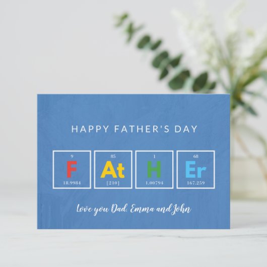 Cartes de fête des pères Cool Drôle Moderne Simple (Debout devant)