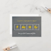 Cartes de fête des pères Cool Fun (Devant/Arrière en situation)