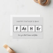 Cartes de fête des pères Cool Fun (Devant/Arrière en situation)