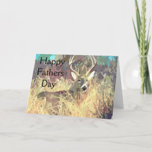 Cartes de fête des pères de chasse de cerfs
