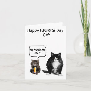 Cartes de Fête des pères de chat grumpy