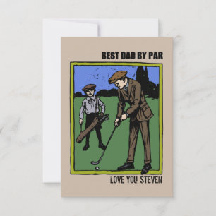 Cartes de fête des pères de golf Sports de golfeur