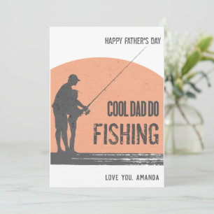 Cartes de fête des pères pêche à l'orange